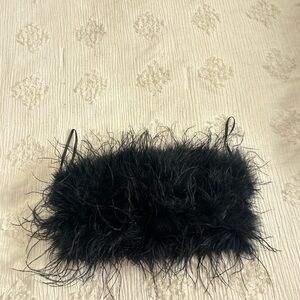 Lamarque Black Feathered Top